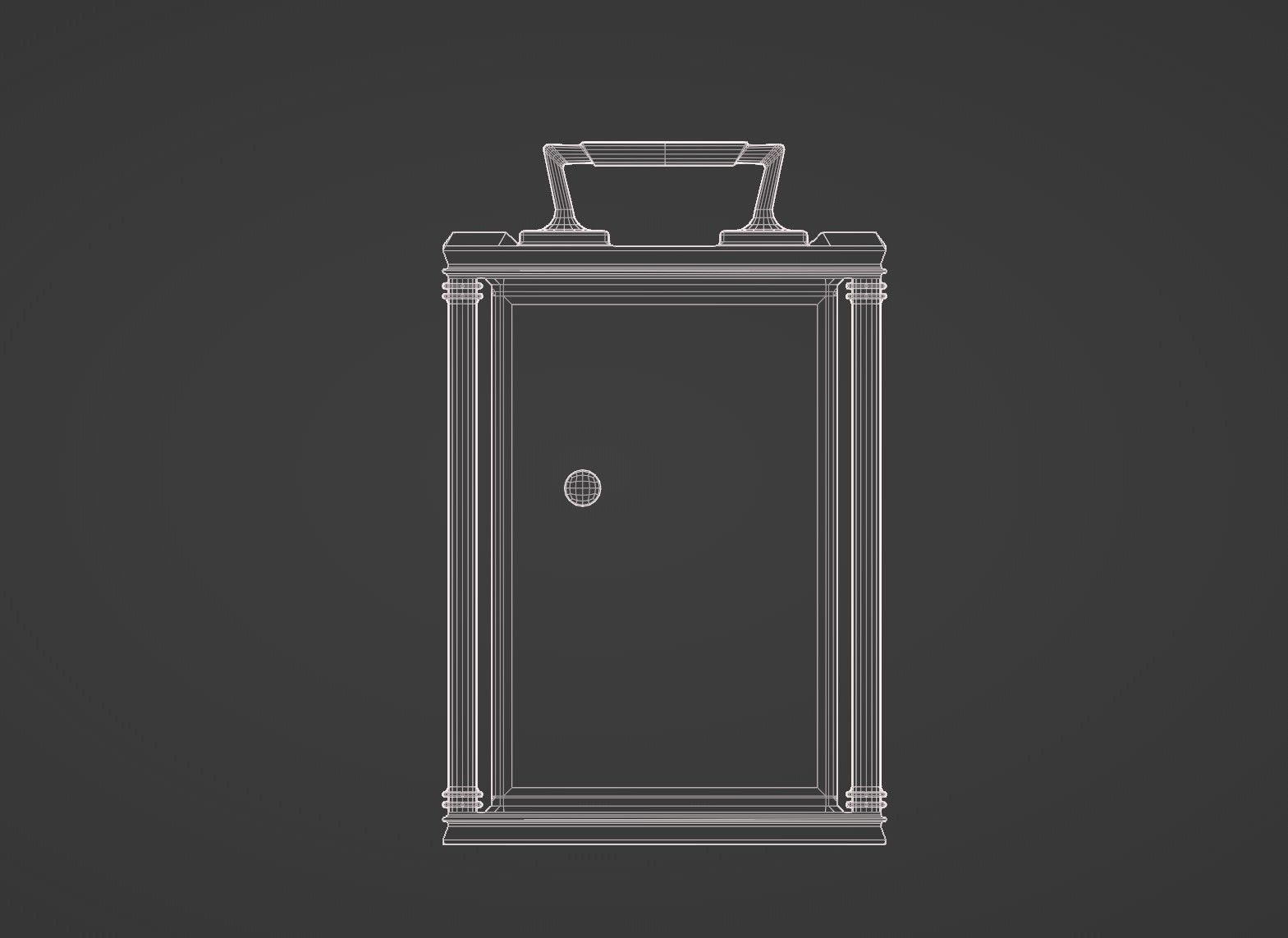 Carriage Clock Low-poly 3D model_12