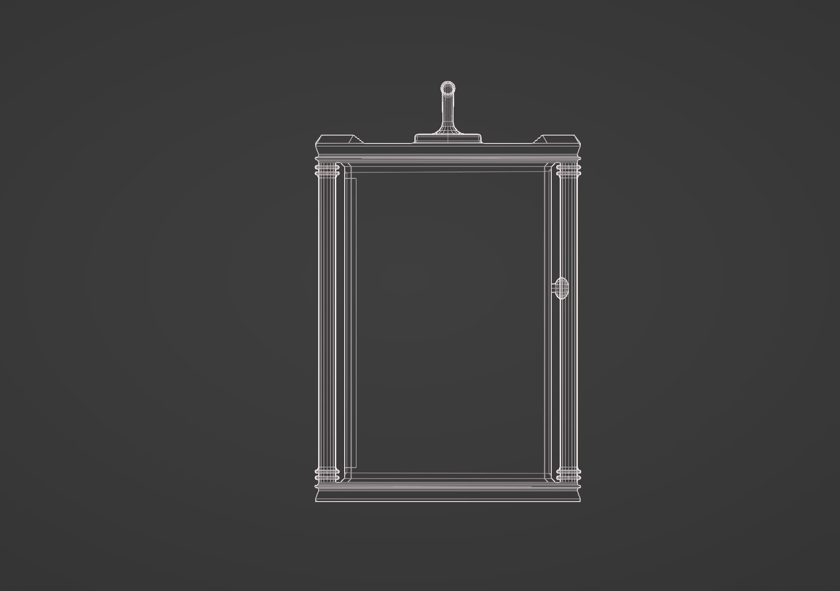 Carriage Clock Low-poly 3D model_14