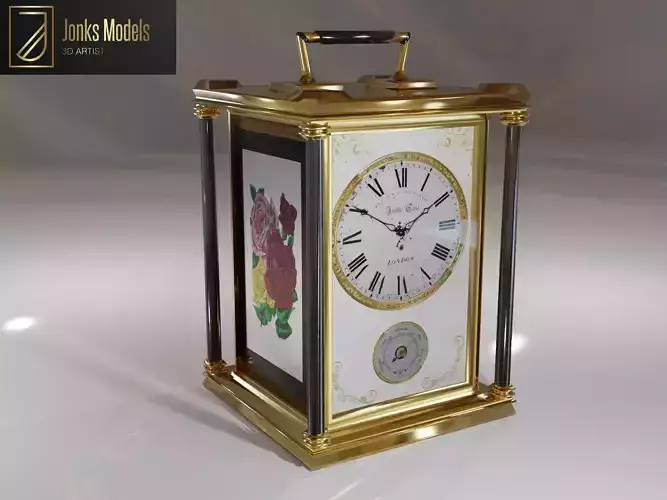 Carriage Clock Low-poly 3D model
