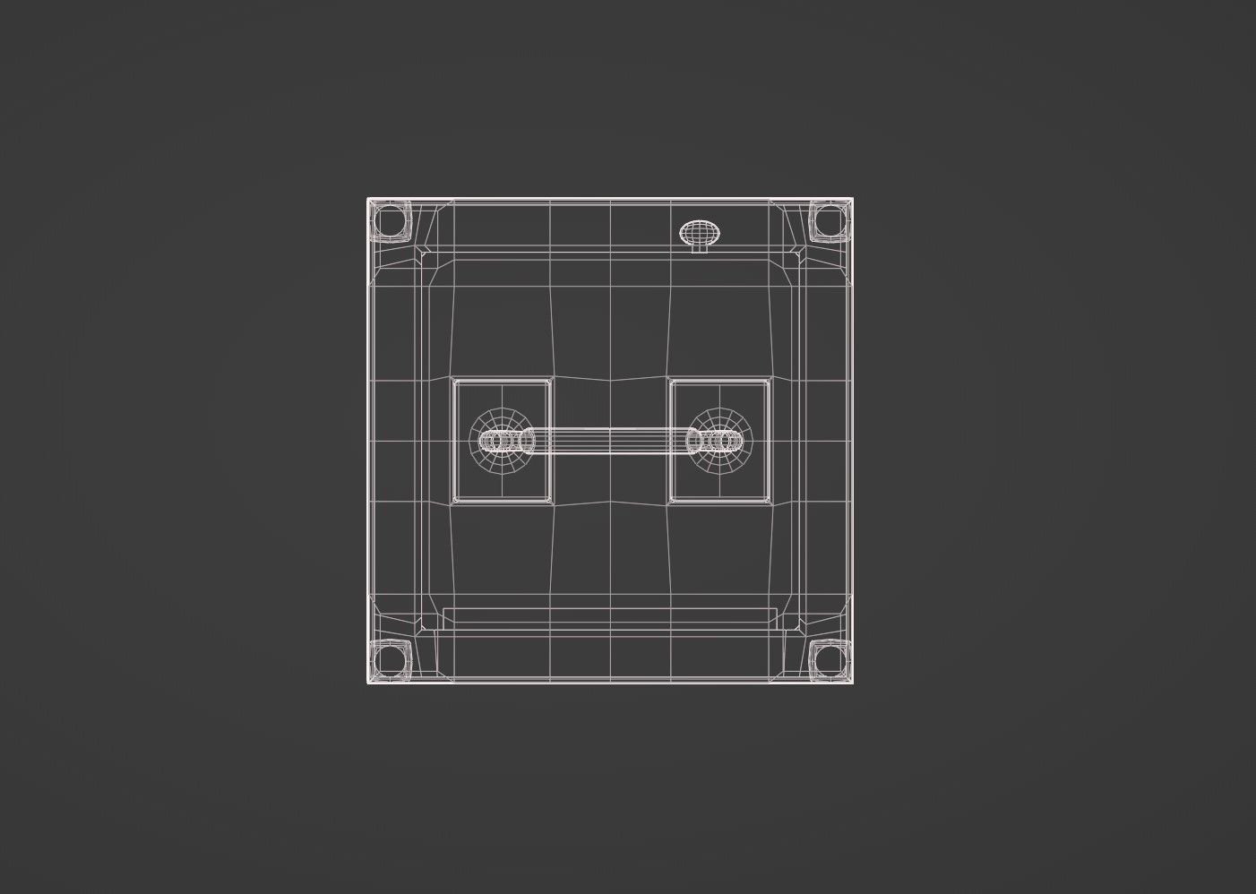 Carriage Clock Low-poly 3D model_15