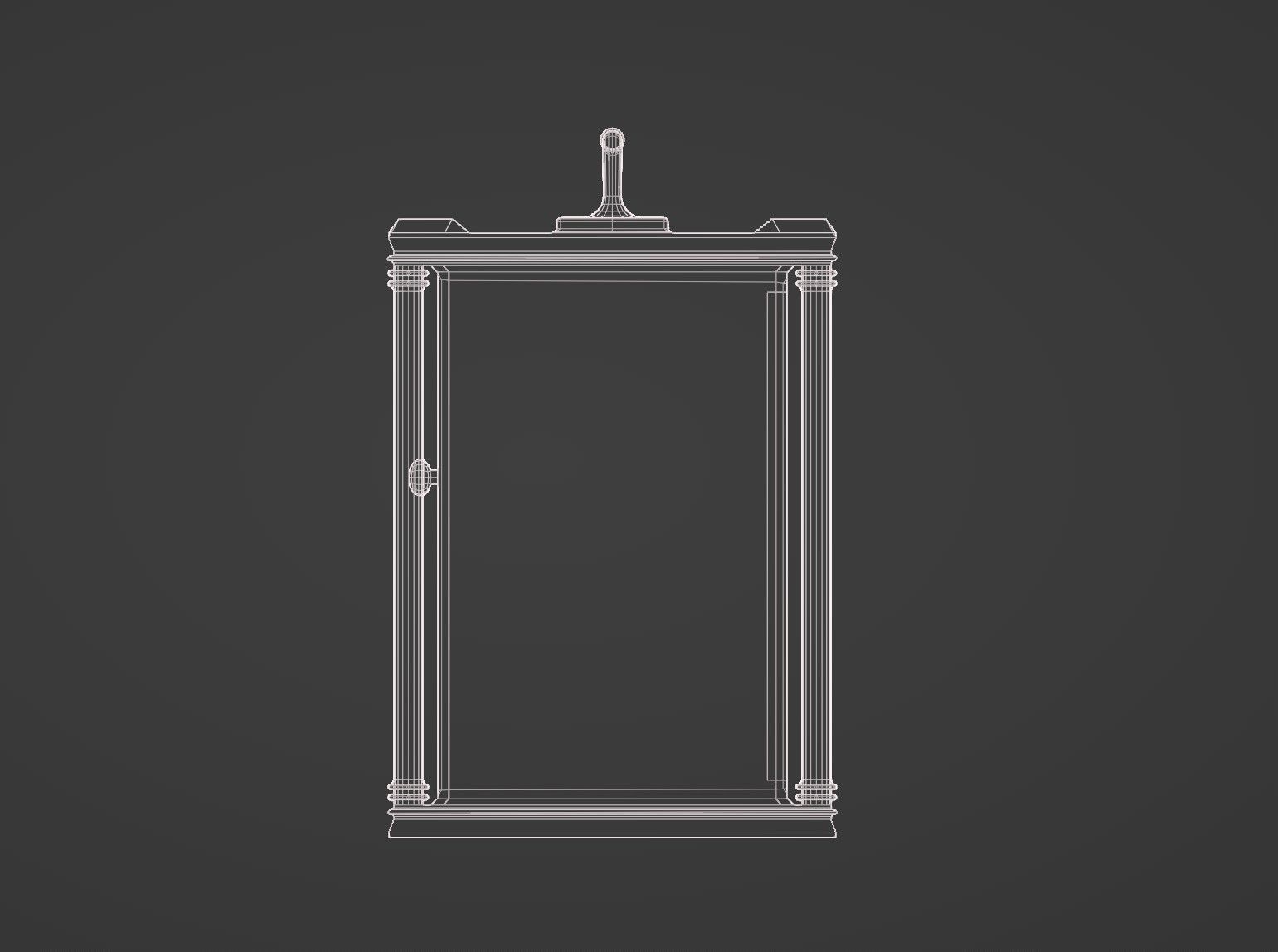 Carriage Clock Low-poly 3D model_11