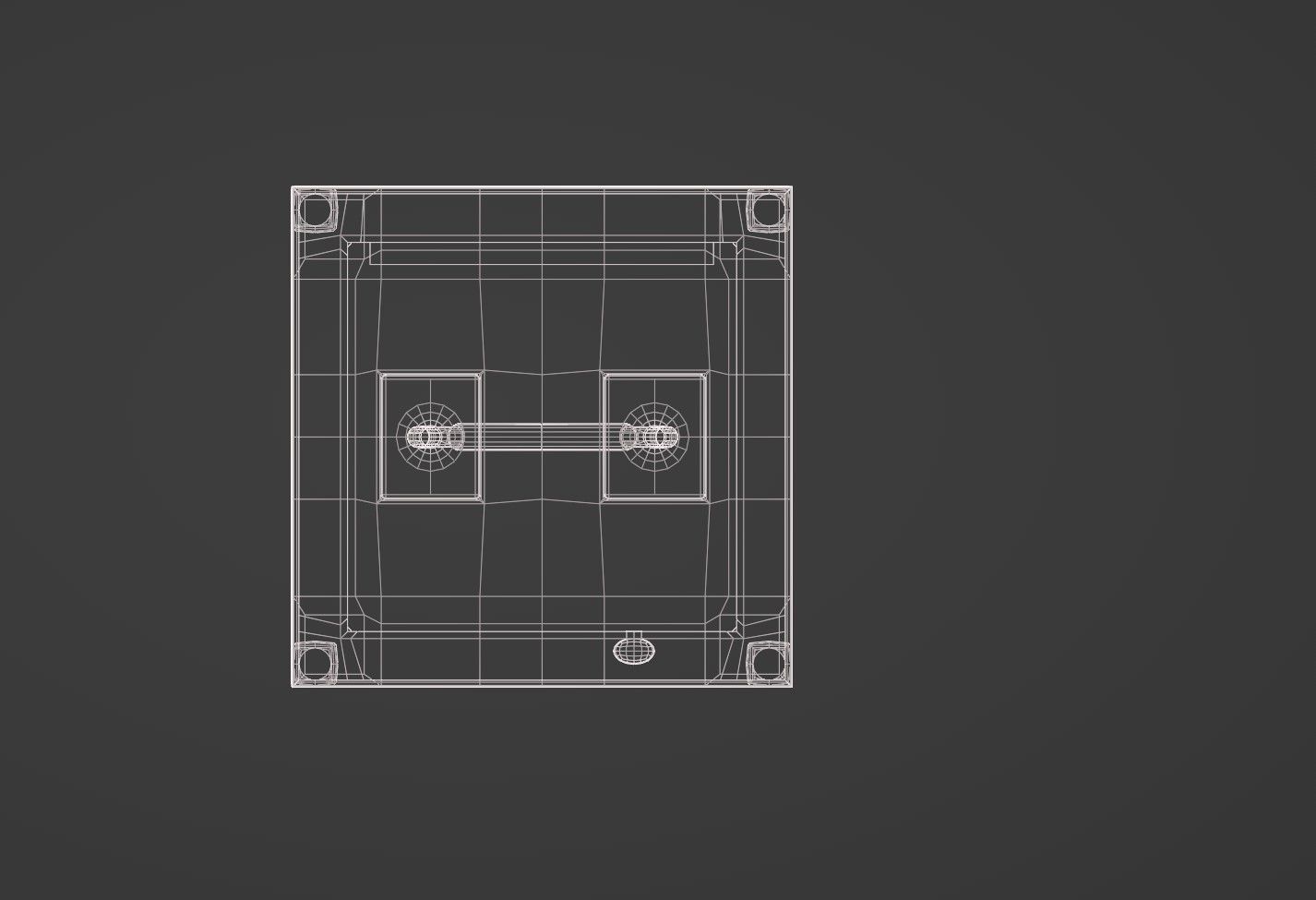 Carriage Clock Low-poly 3D model_13