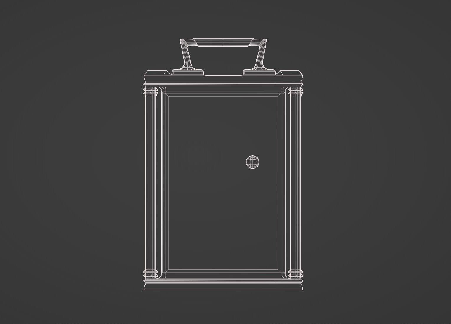 Carriage Clock Low-poly 3D model_10