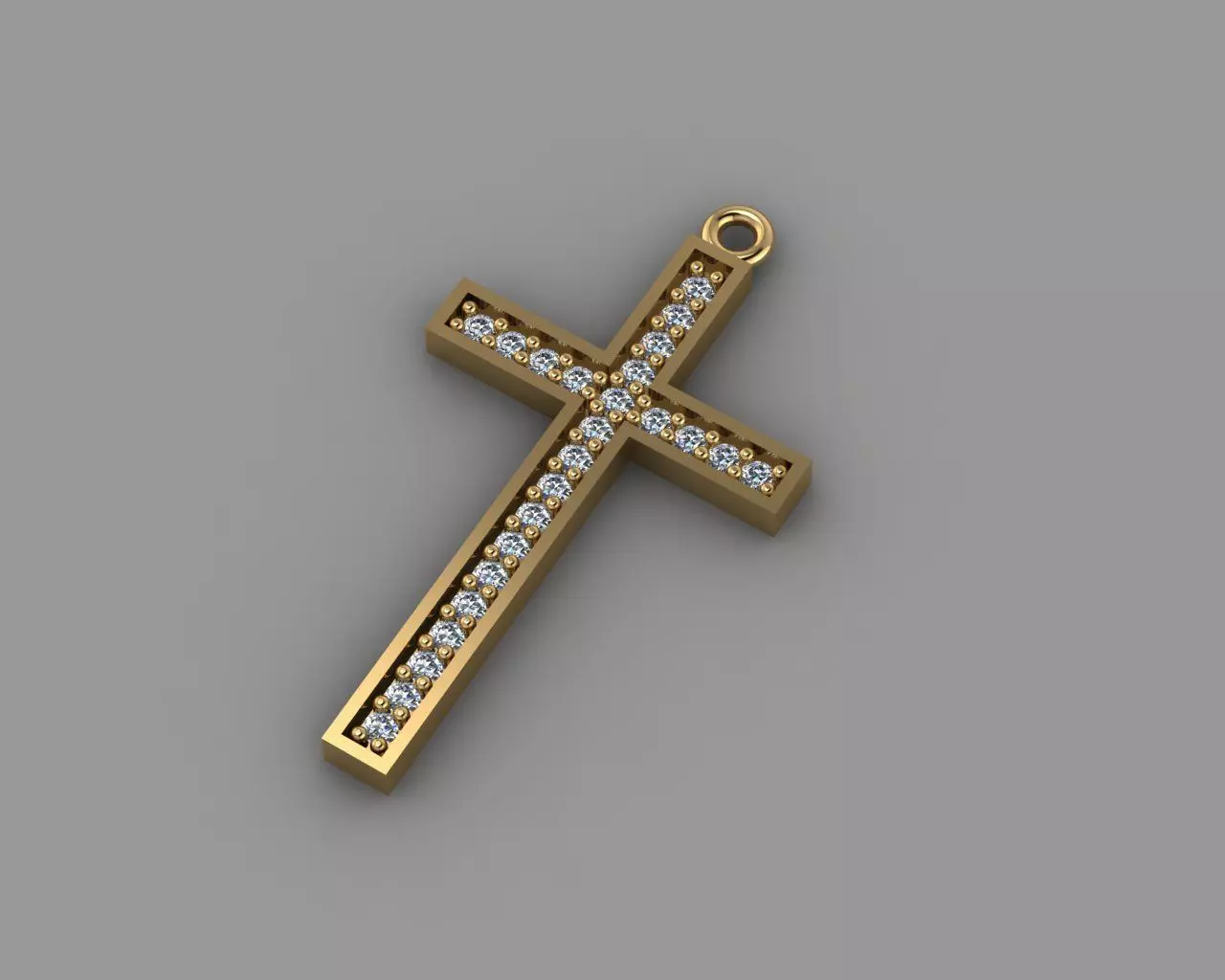 Cross Pendant 3D print model_0
