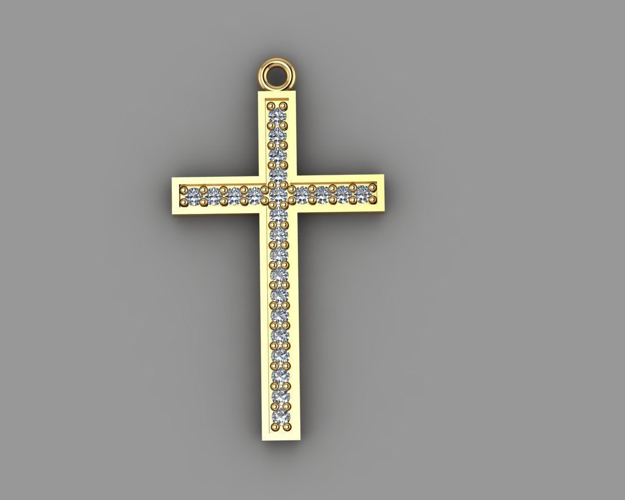 Cross Pendant 3D print model_1