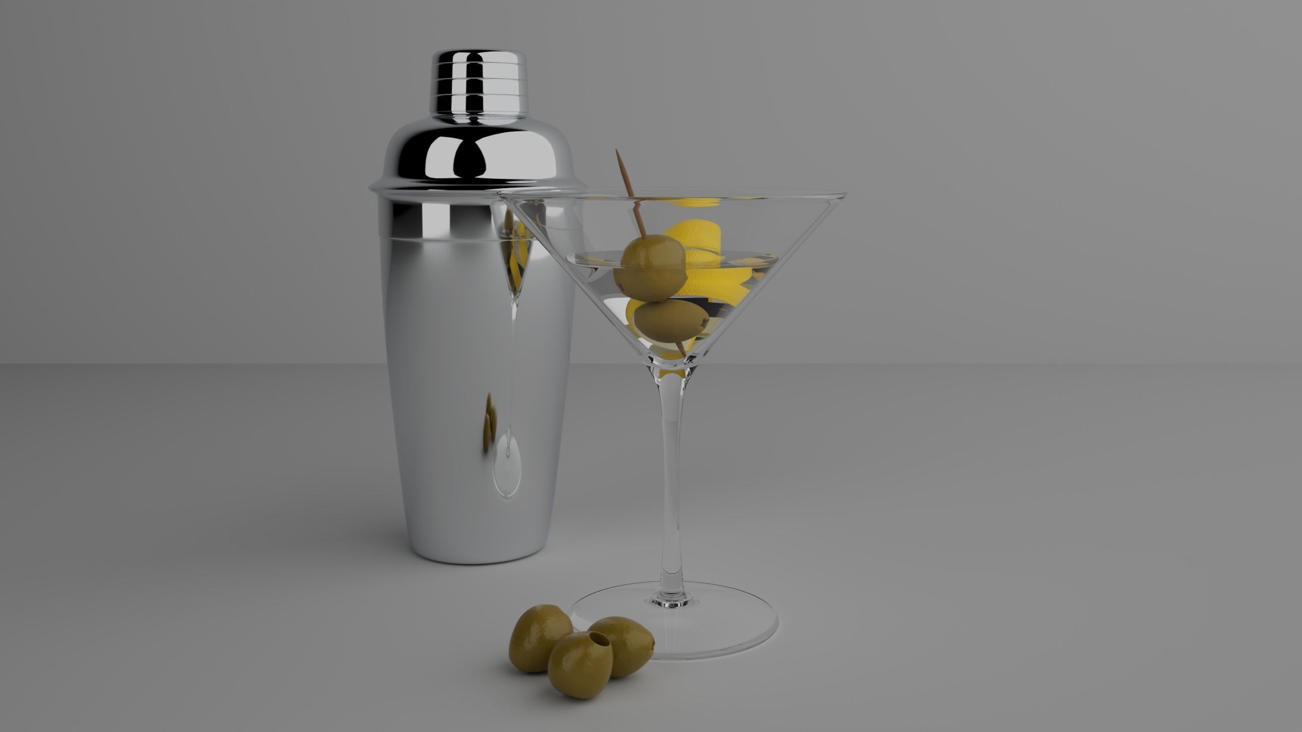 HQ Roku Gin Bottle Low-poly 3D model_6