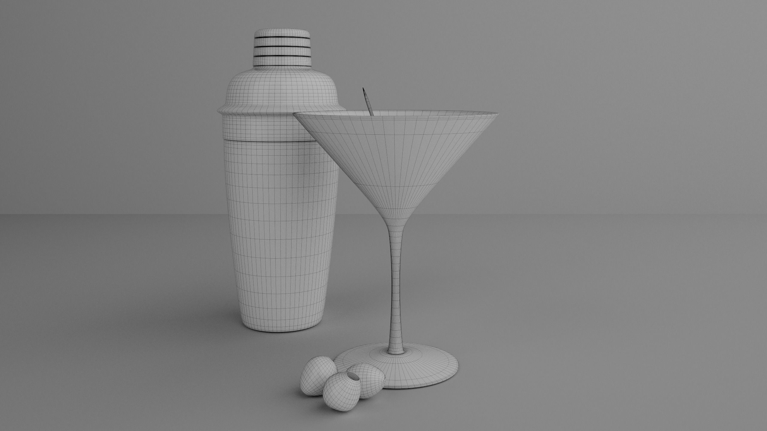 HQ Roku Gin Bottle Low-poly 3D model_5