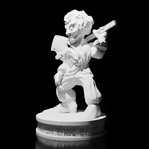 Human Fighter Female Miniature