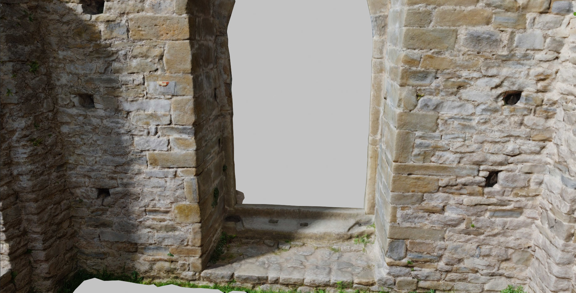 Monastery Ruins Wall Entrance Photoscan PBR Low-poly 3D model_11