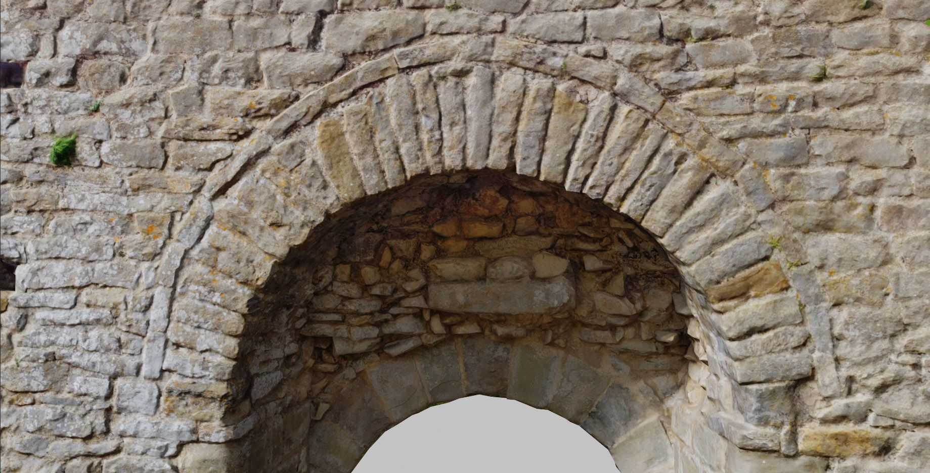 Monastery Ruins Wall Entrance Photoscan PBR Low-poly 3D model_9