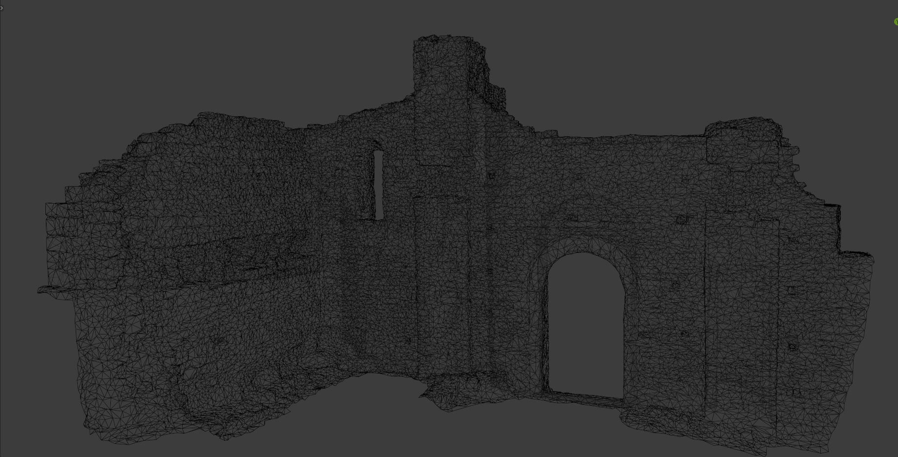 Monastery Ruins Wall Entrance Photoscan PBR Low-poly 3D model_3