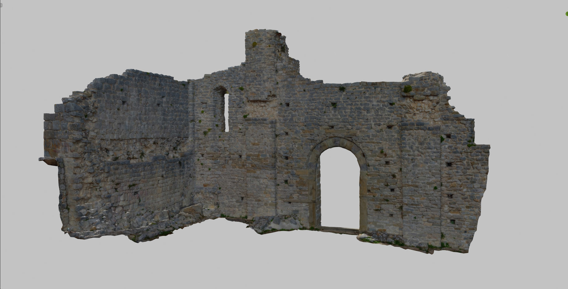 Monastery Ruins Wall Entrance Photoscan PBR Low-poly 3D model_7