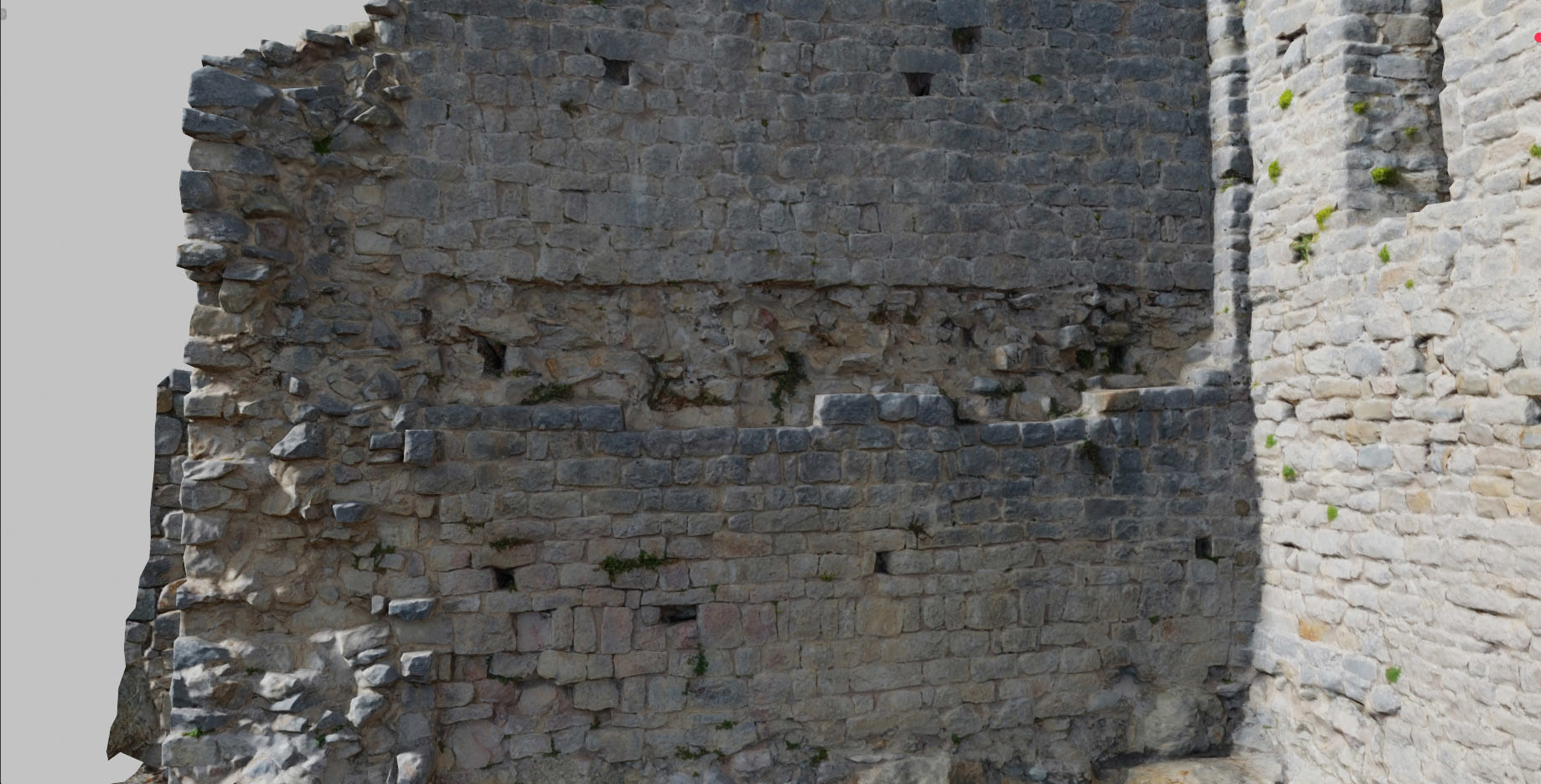 Monastery Ruins Wall Entrance Photoscan PBR Low-poly 3D model_16