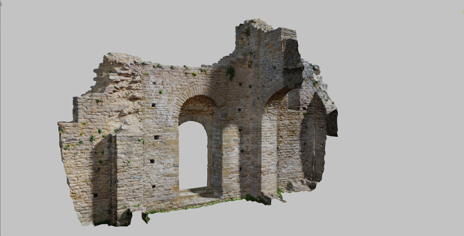 Monastery Ruins Wall Entrance Photoscan PBR Low-poly 3D model_5