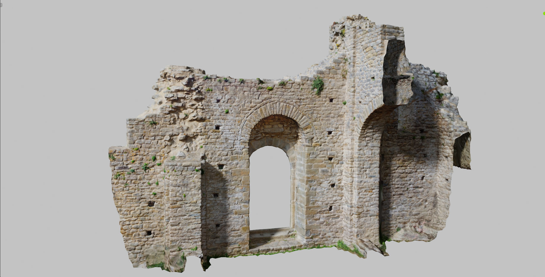 Monastery Ruins Wall Entrance Photoscan PBR Low-poly 3D model_8