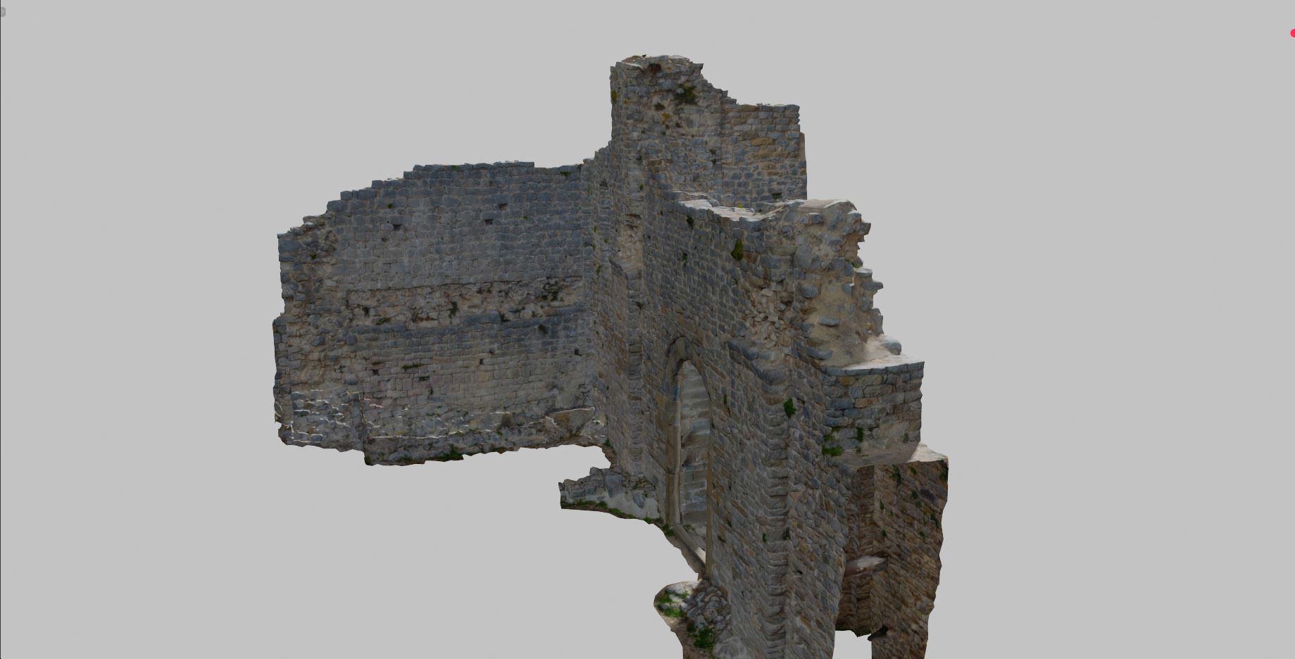 Monastery Ruins Wall Entrance Photoscan PBR Low-poly 3D model_6