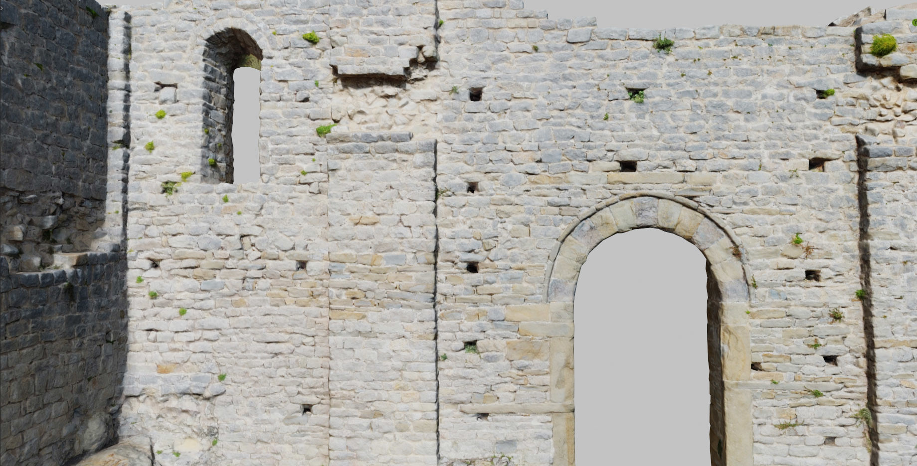 Monastery Ruins Wall Entrance Photoscan PBR Low-poly 3D model_14