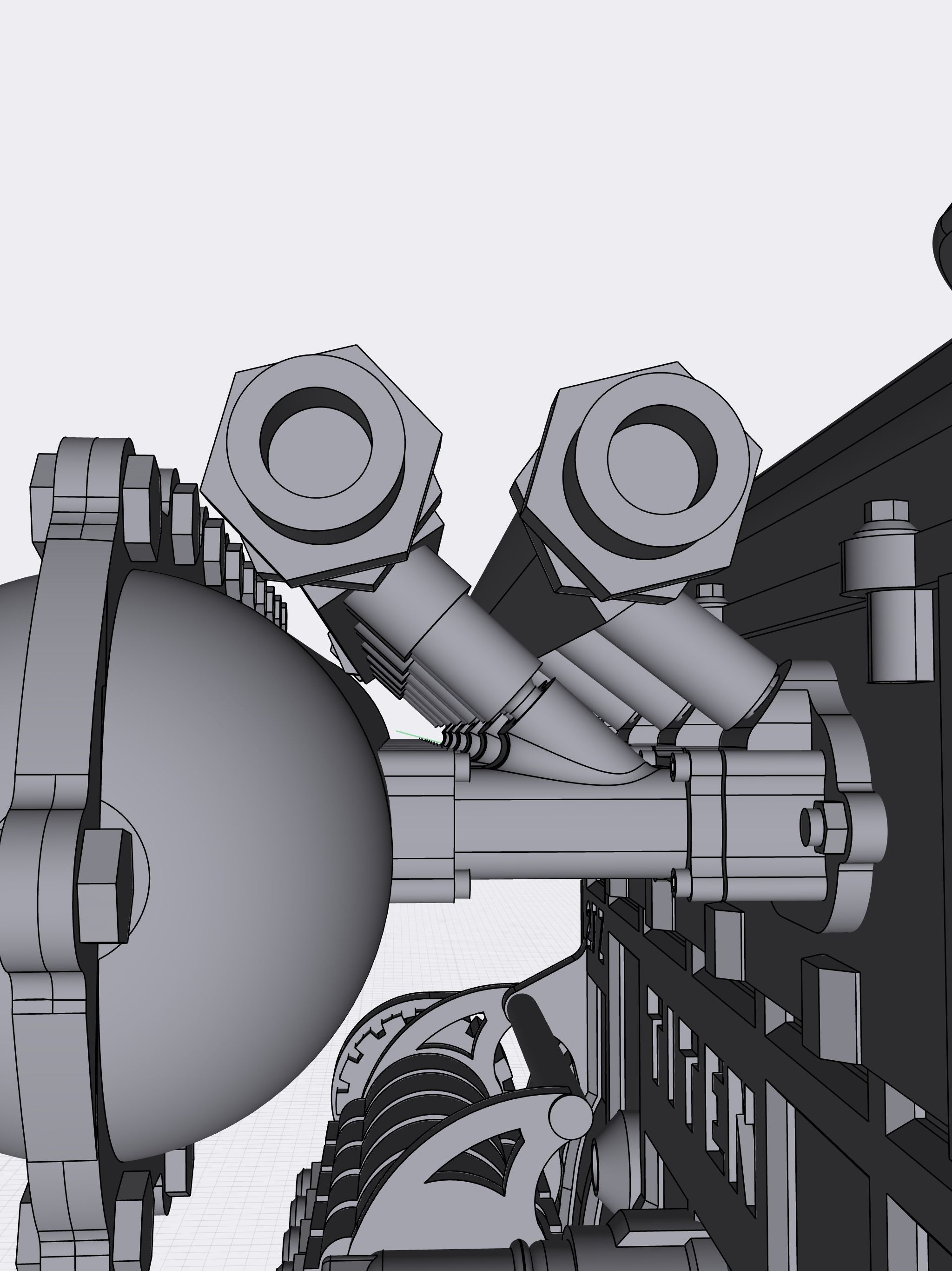 TITEN Billet Toyota 2JZ Turbo engine High Detail Supra motor 3D print model_1