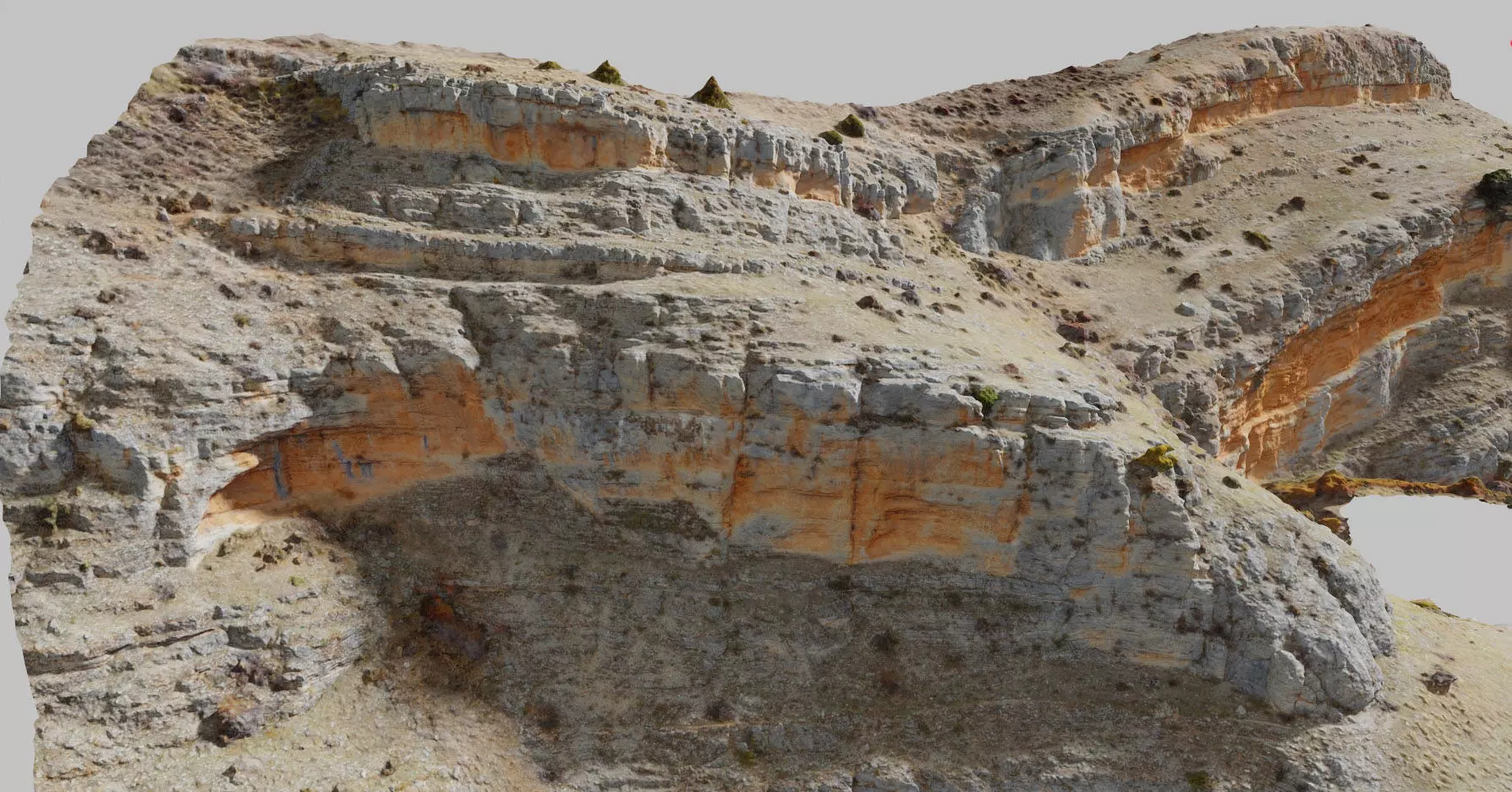 Huge Mountain Cliff Side Drone Scan PBR Low-poly 3D model
