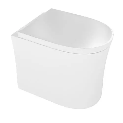 White Modern Toilet Bowl With Lid 3D model