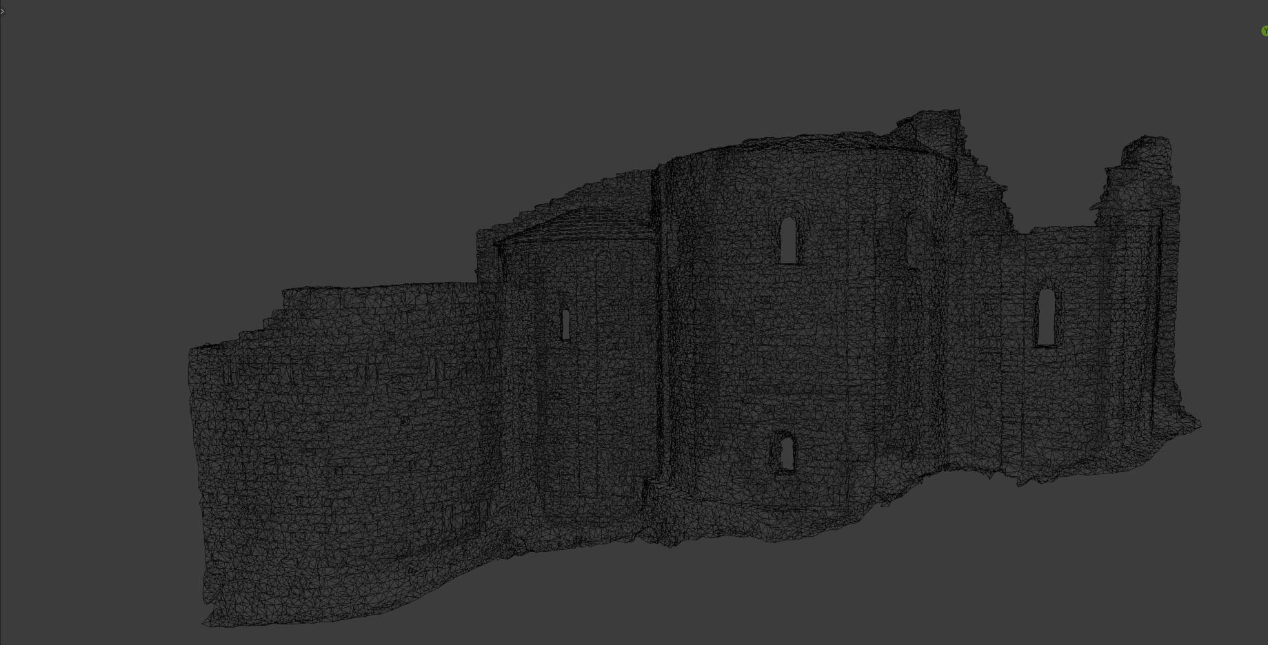 Monastery Ruins Wall Photoscan PBR Low-poly 3D model_5
