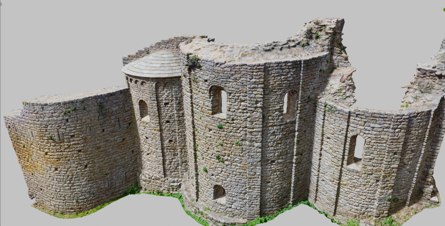 Monastery Ruins Wall Photoscan PBR Low-poly 3D model_21