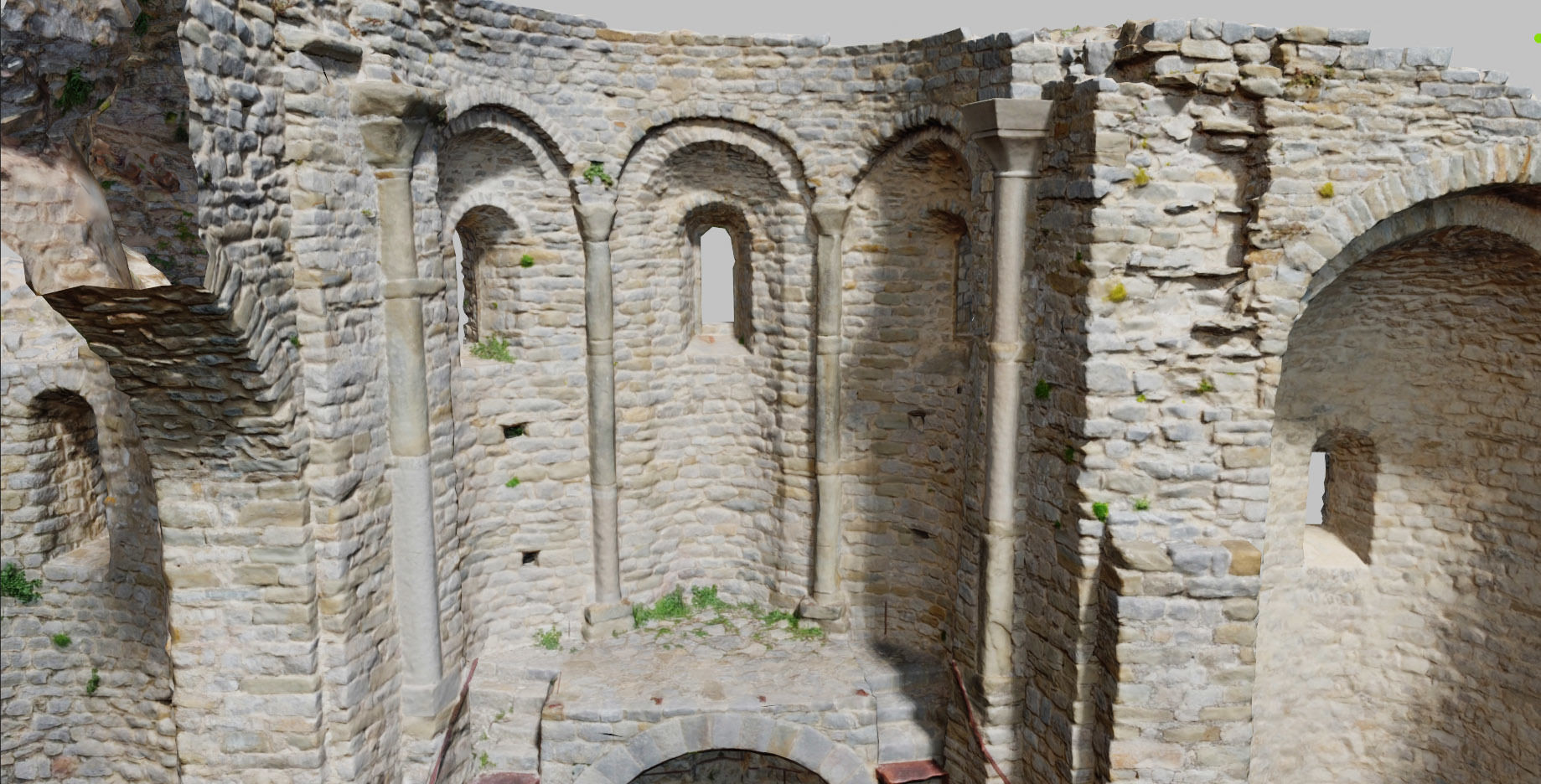 Monastery Ruins Wall Photoscan PBR Low-poly 3D model_10