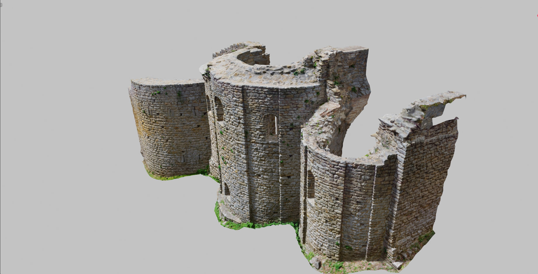 Monastery Ruins Wall Photoscan PBR Low-poly 3D model_20