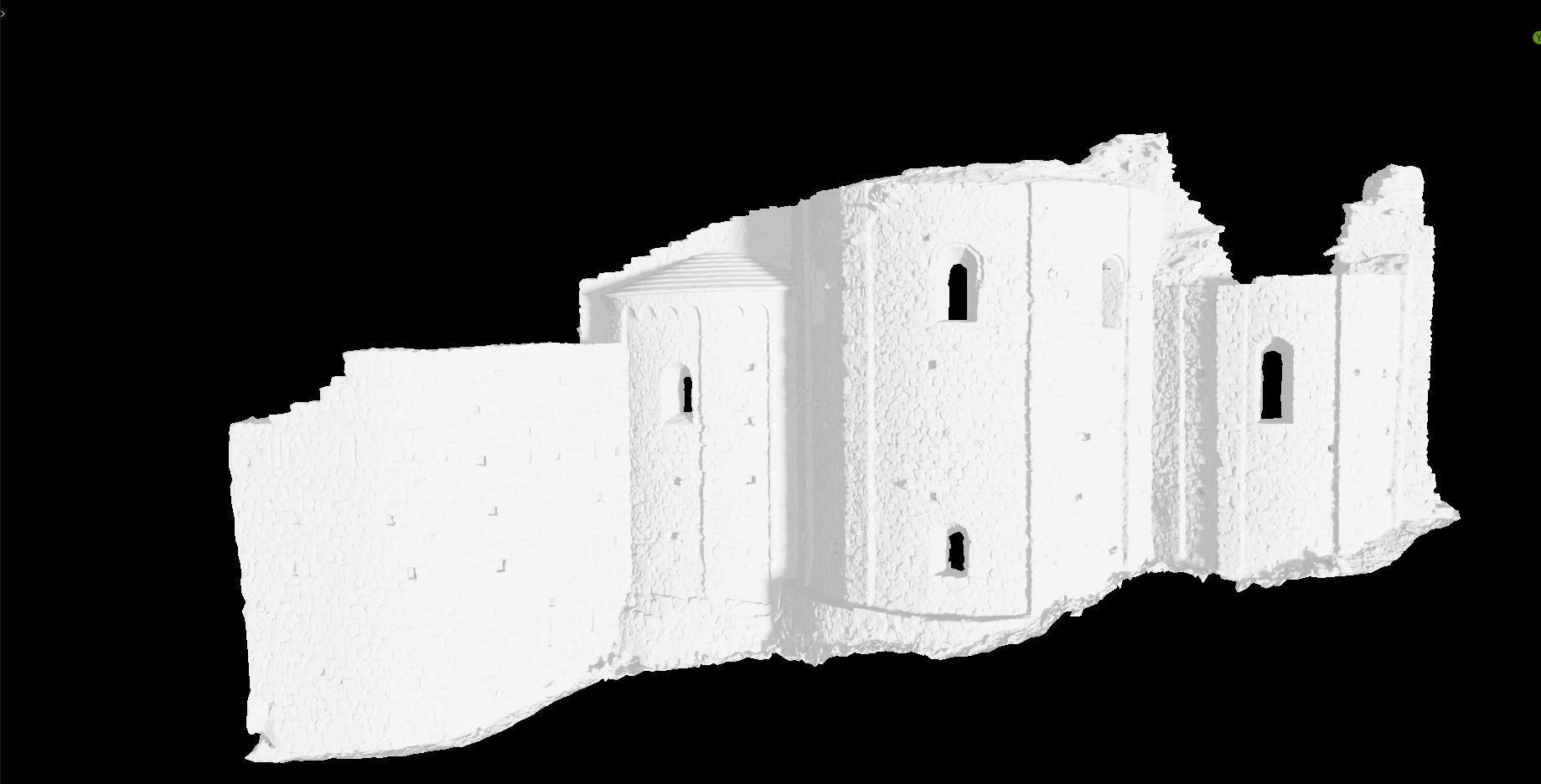 Monastery Ruins Wall Photoscan PBR Low-poly 3D model_6