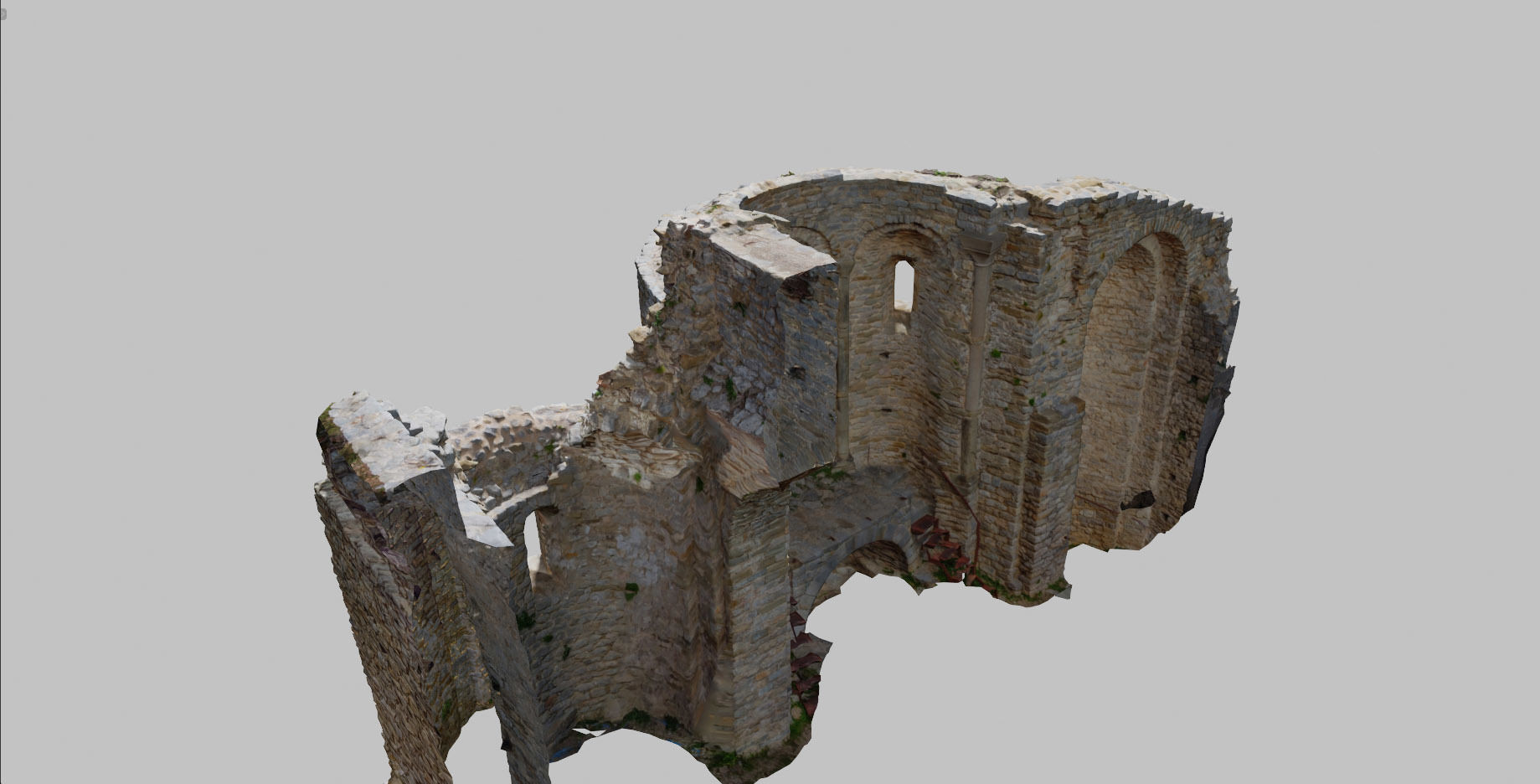 Monastery Ruins Wall Photoscan PBR Low-poly 3D model_19