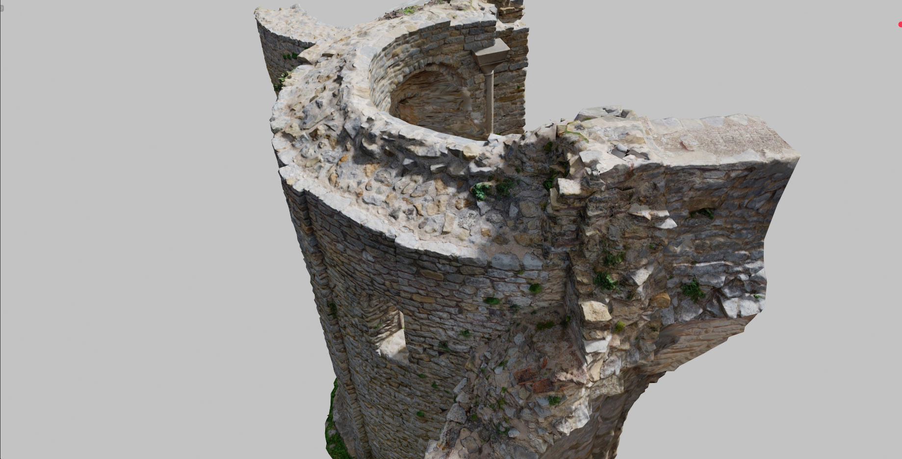 Monastery Ruins Wall Photoscan PBR Low-poly 3D model_12