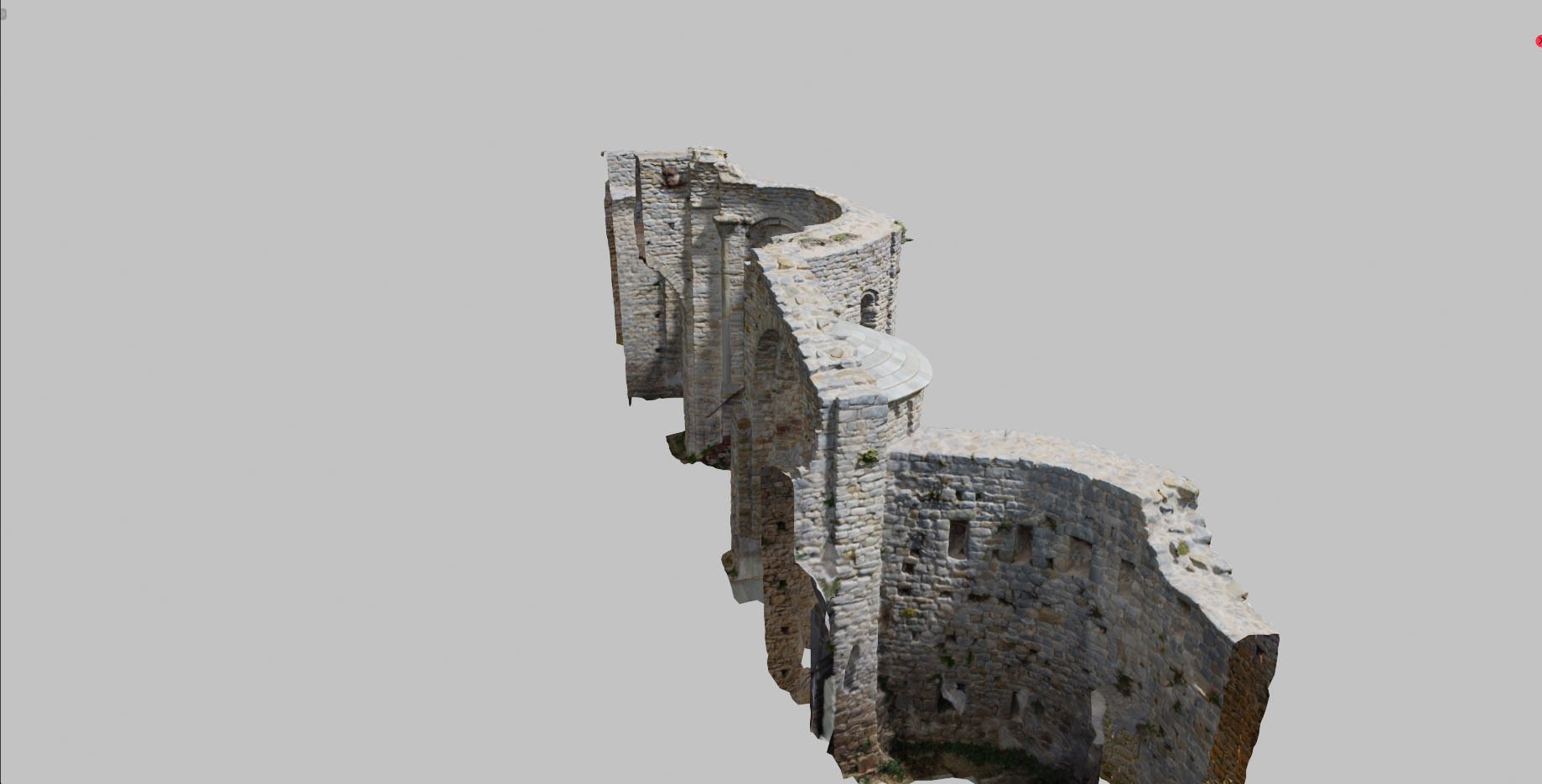 Monastery Ruins Wall Photoscan PBR Low-poly 3D model_17