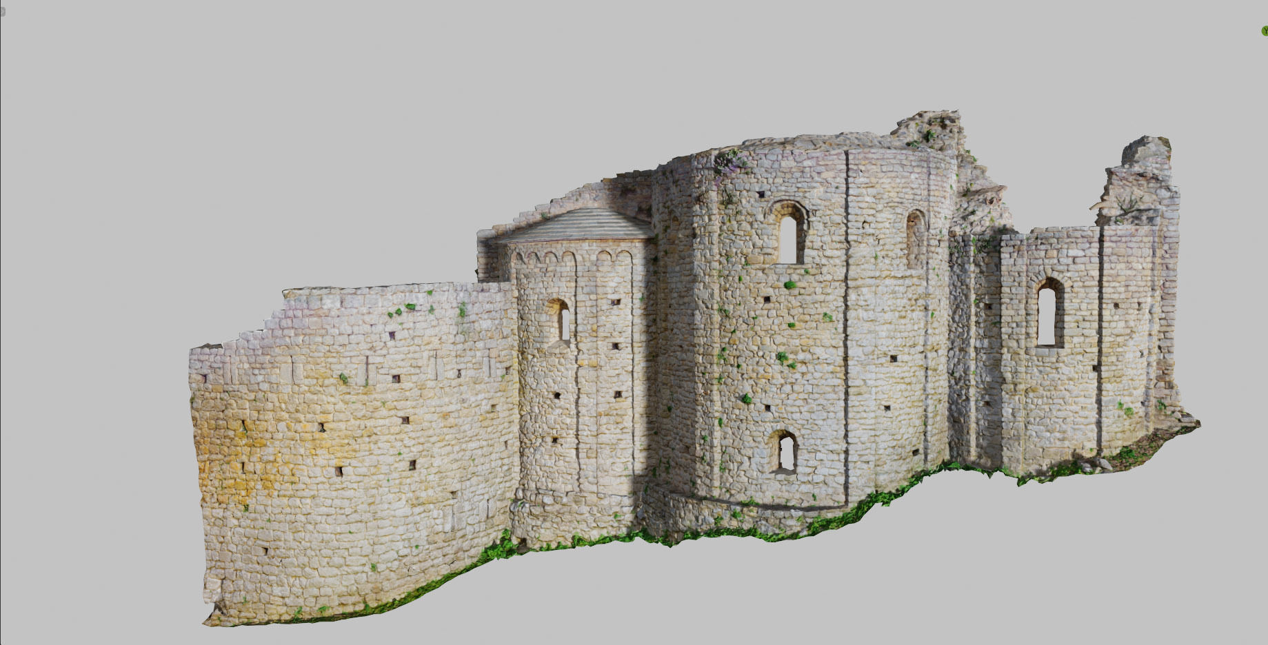 Monastery Ruins Wall Photoscan PBR Low-poly 3D model_15