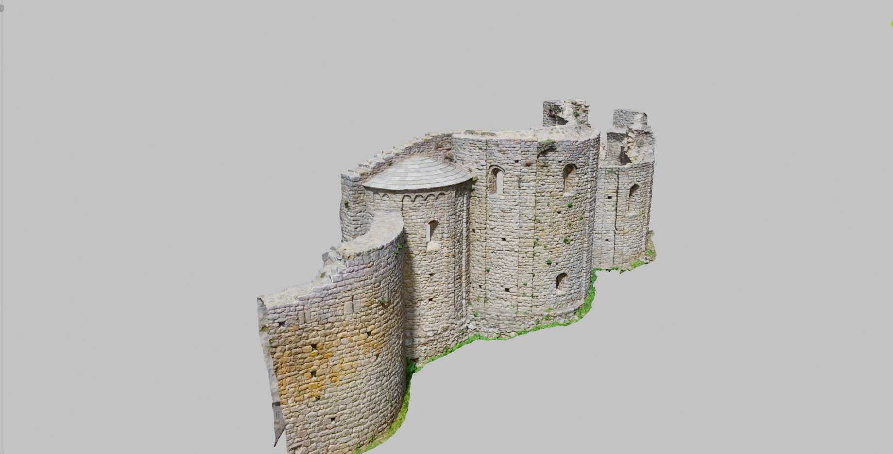 Monastery Ruins Wall Photoscan PBR Low-poly 3D model_16