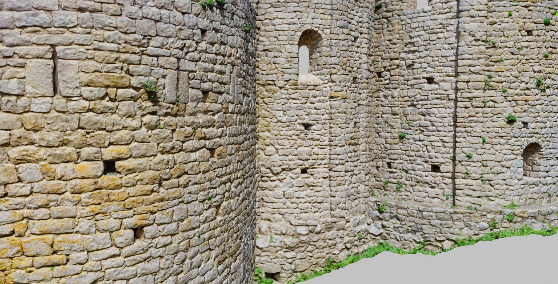 Monastery Ruins Wall Photoscan PBR Low-poly 3D model_23