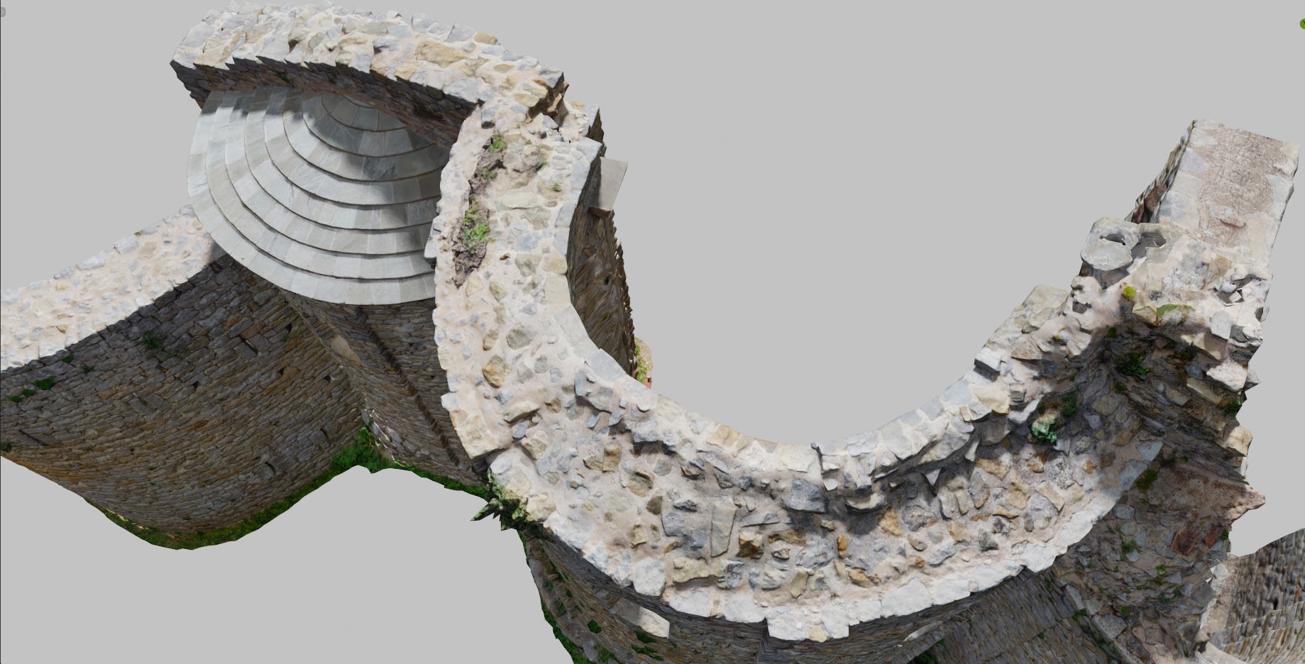 Monastery Ruins Wall Photoscan PBR Low-poly 3D model_13