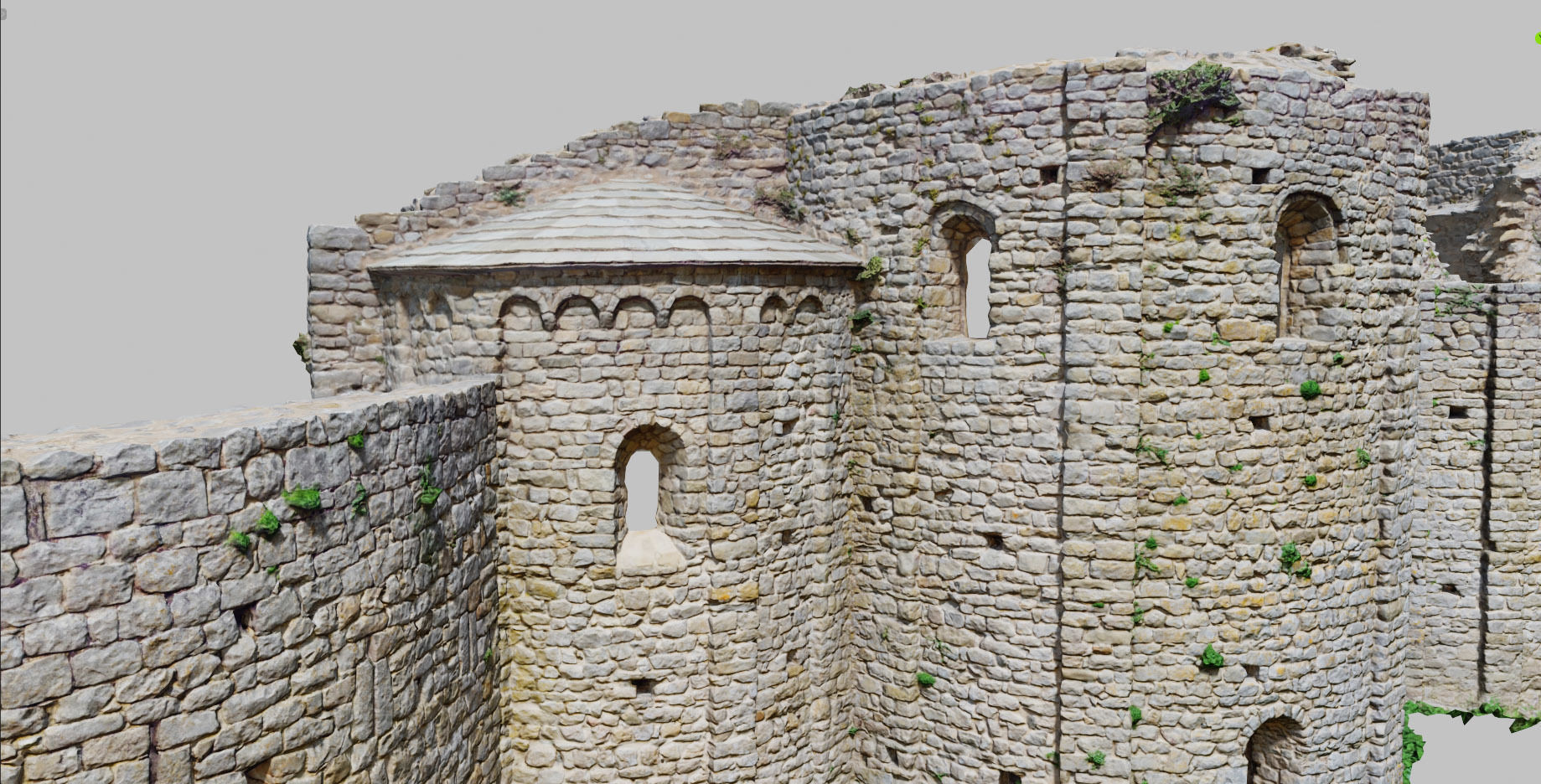 Monastery Ruins Wall Photoscan PBR Low-poly 3D model_22
