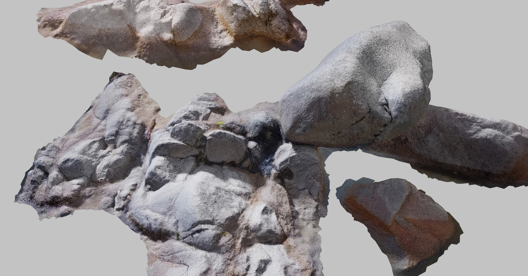 River Rocks Water Photoscan PBR Free low-poly 3D model_4
