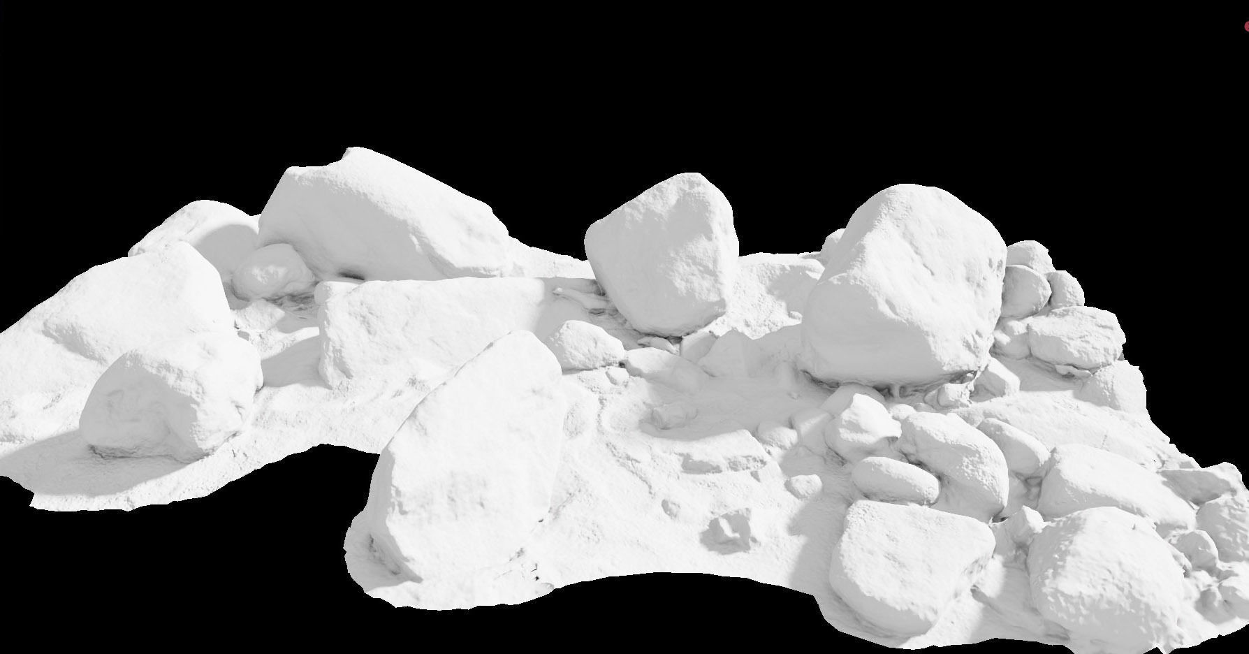 River Stone Pebbles Sand Rocks Scan PBR Low-poly 3D model_6