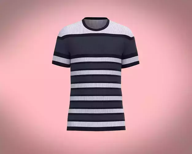 Mens White Stripe T-Shirt