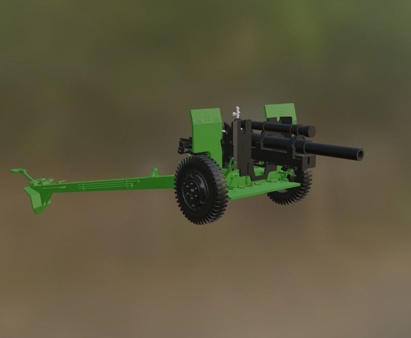 M2A1 105mm HOWITZER scale 1-16 3D print model_7