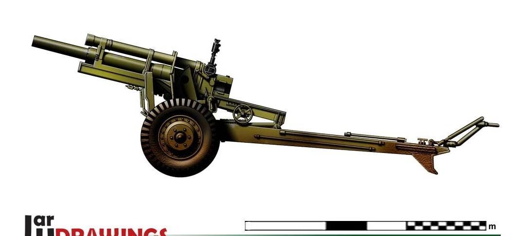 M2A1 105mm HOWITZER scale 1-16 3D print model_6