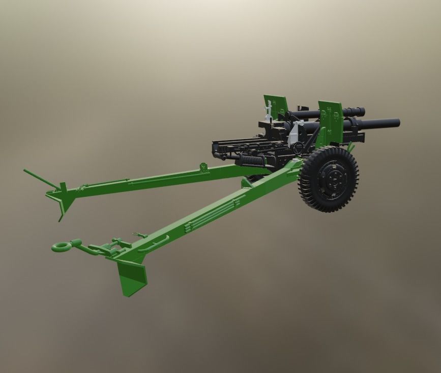 M2A1 105mm HOWITZER scale 1-16 3D print model_8