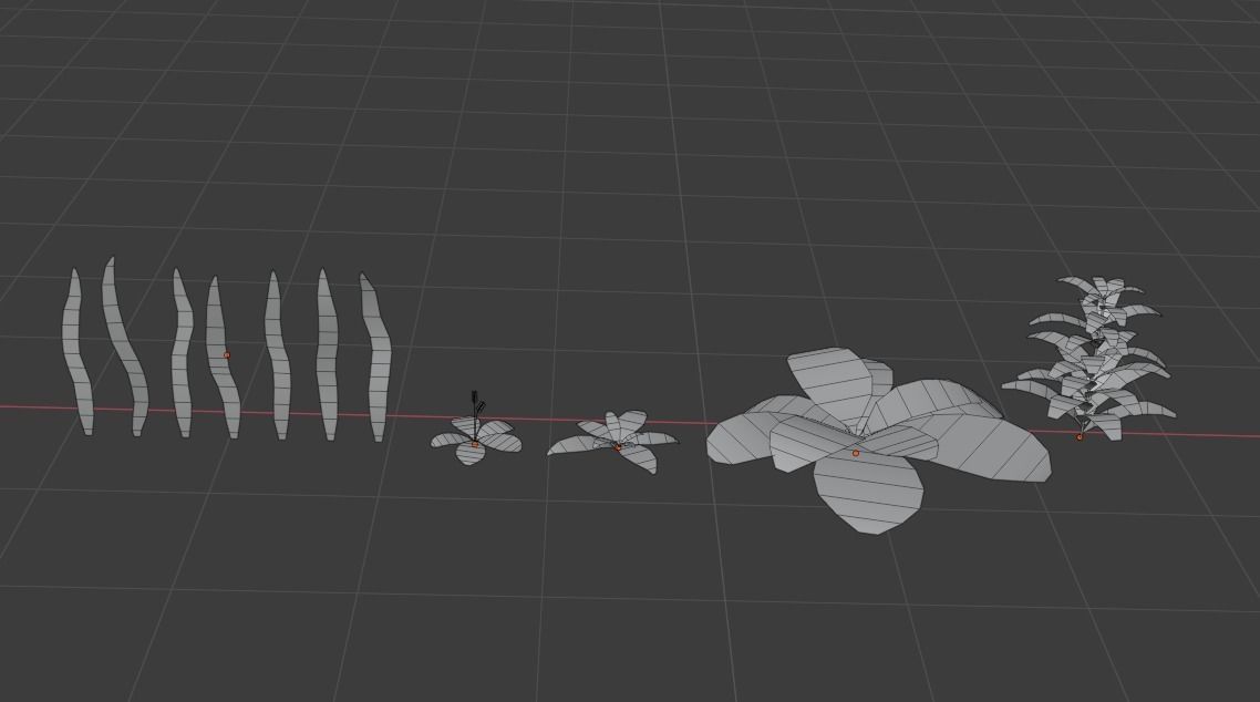 Stylized Plants Pack Free low-poly 3D model_3