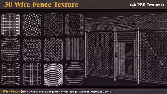 30 Wire Fence Texture Texture