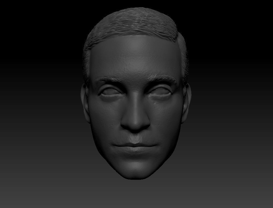 Tobey Maguire head sculpt for figure 3D print model_2
