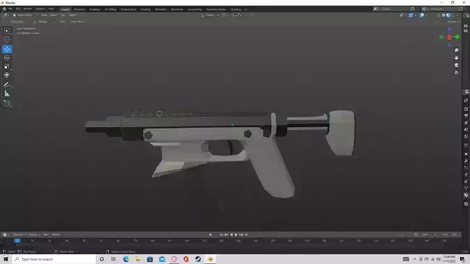 lowpoly smg gun
