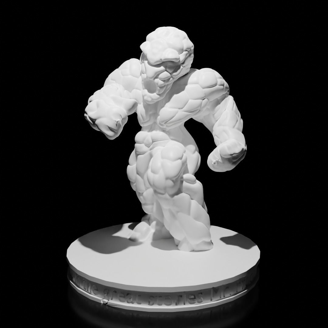 Clay Golem Miniature Set 3D print model_1