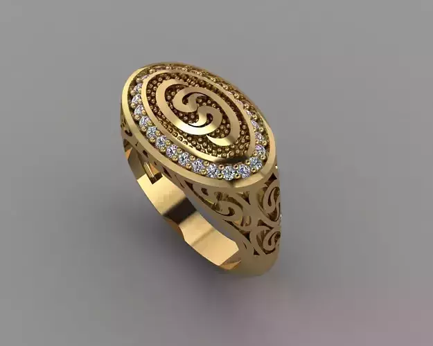 Rings gold ring with diamonds