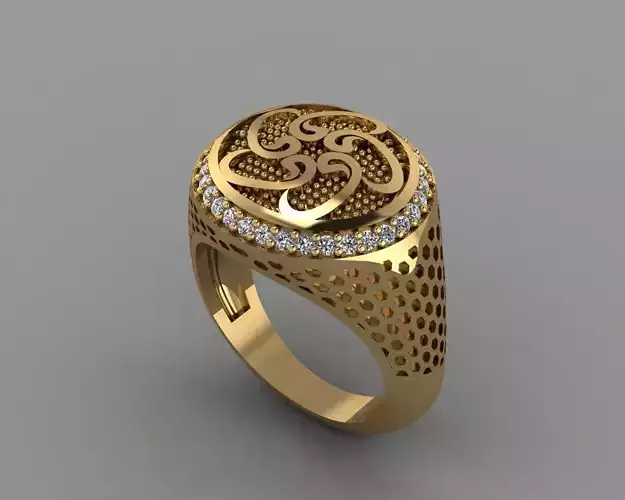 Rings gold ring with diamonds